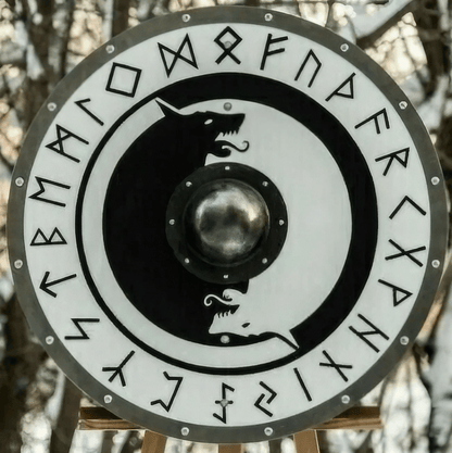 Escudo vikingo liso Sköll y Hati, 24" 