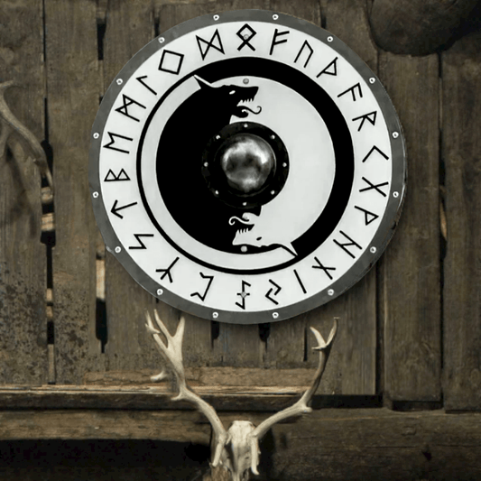 Escudo vikingo liso Sköll y Hati, 24" 